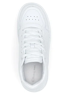Sneakers Bianche con Lacci Champion Rebound Platform Low