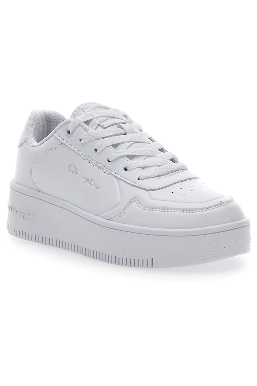 Sneakers Bianche con Lacci Champion Rebound Platform Low