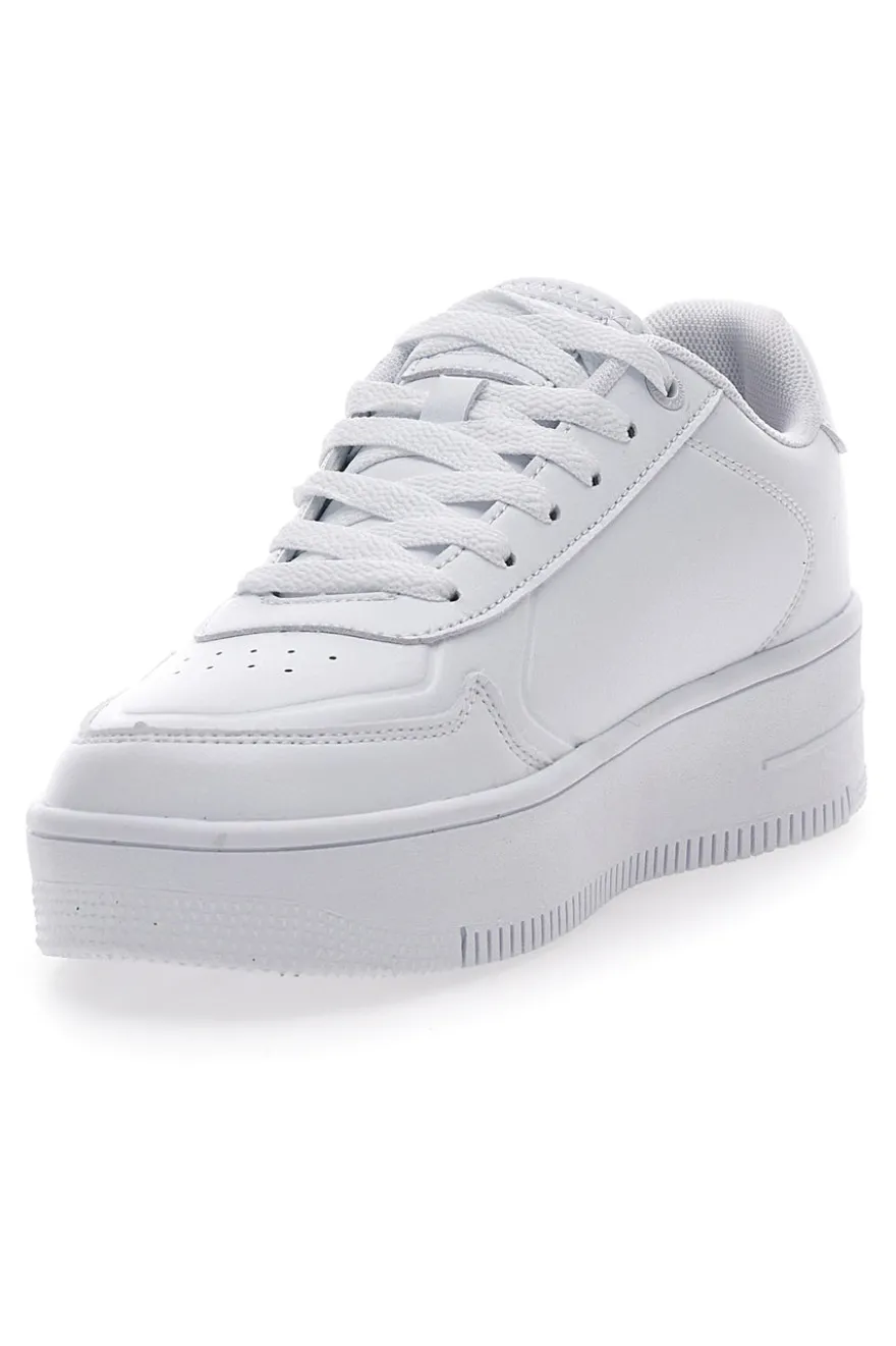 Sneakers Bianche con Lacci Champion Rebound Platform Low