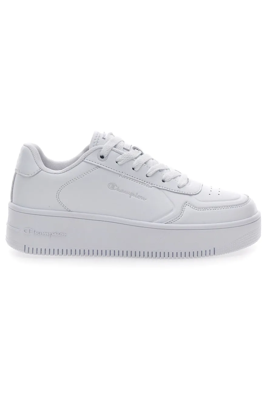Sneakers Bianche con Lacci Champion Rebound Platform Low