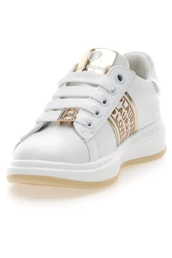 Sneakers Bianche con Logo Dorato LAURA BIAGIOTTI L8945