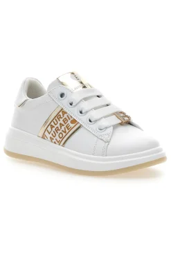 Sneakers Bianche con Logo Dorato LAURA BIAGIOTTI L8945