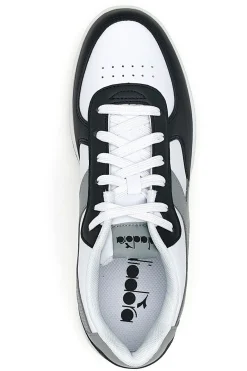 Sneakers Bianche con logo Grigio e Dettagli Neri DIADORA RAPTOR LOW