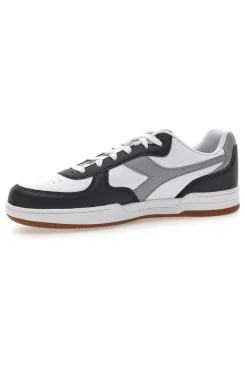 Sneakers Bianche con logo Grigio e Dettagli Neri DIADORA RAPTOR LOW