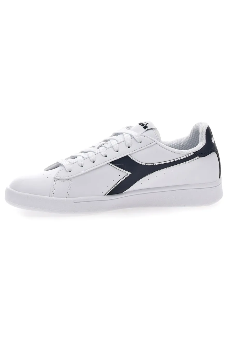 Sneakers bianche con logo blu DIADORA TORNEO