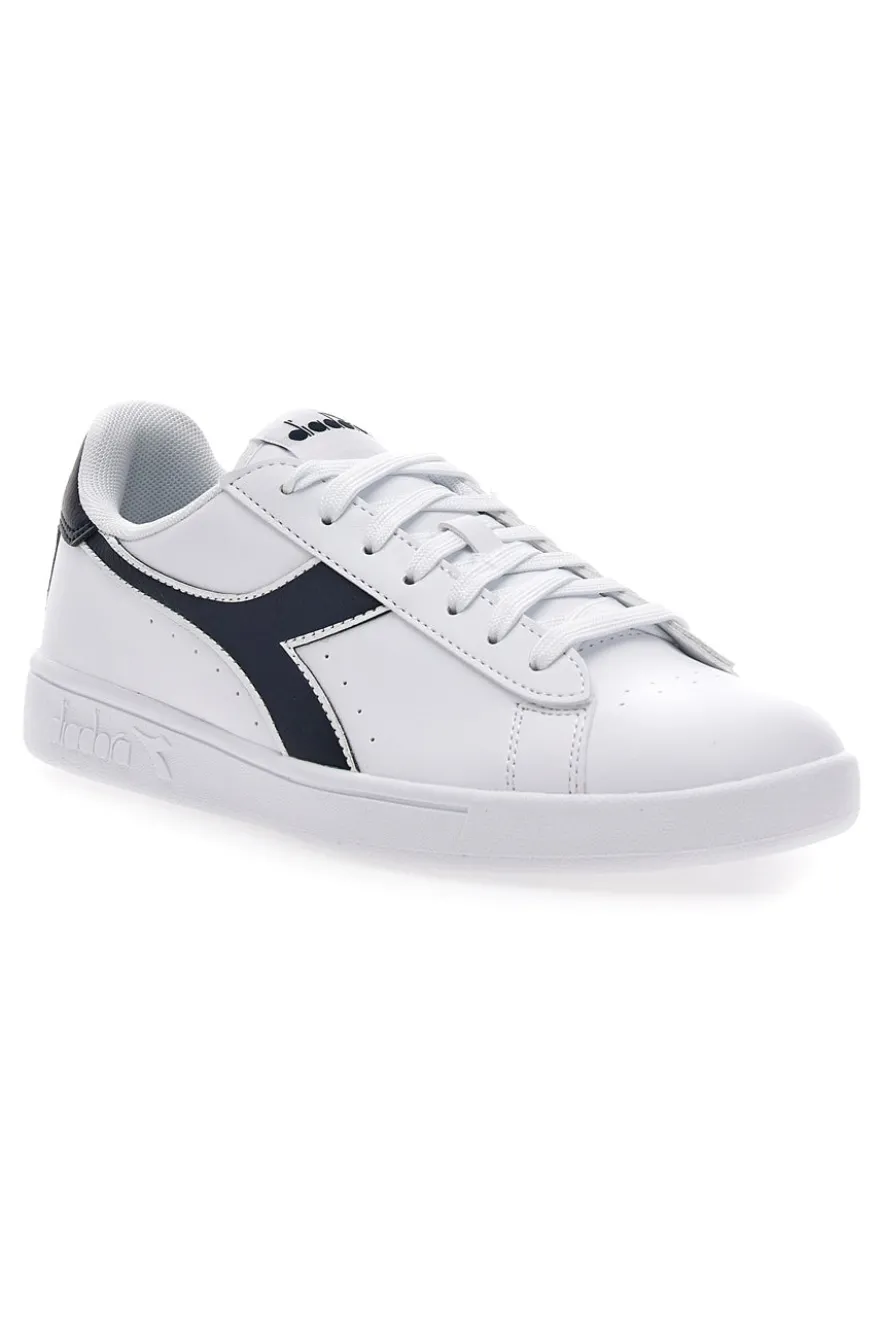 Sneakers bianche con logo blu DIADORA TORNEO