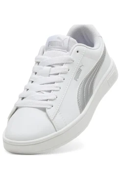 Sneakers Bianche con Logo Argento PUMA RICKIE CLASSIC JR
