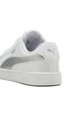 Sneakers Bianche con Logo Argento PUMA RICKIE CLASSIC JR