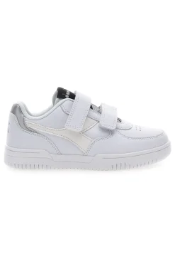 Sneakers Bianche con Logo Argento e Strappi DIADORA RAPTOR LOW SPOTTED PS