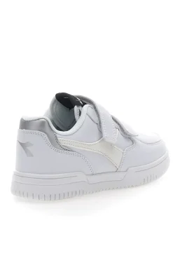 Sneakers Bianche con Logo Argento e Strappi DIADORA RAPTOR LOW SPOTTED PS