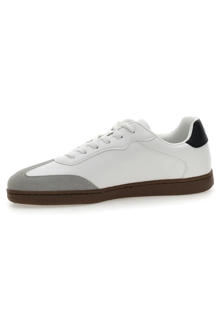 Sneakers Bianche Con Logo Laterale Champion Prestige Mix Material