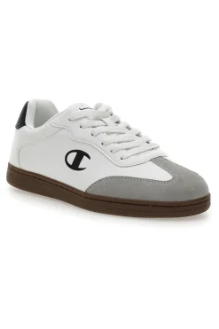 Sneakers Bianche Con Logo Laterale Champion Prestige Mix Material