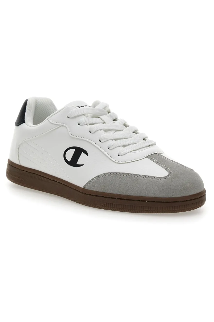 Sneakers Bianche Con Logo Laterale Champion Prestige Mix Material