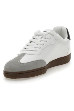 Sneakers Bianche Con Logo Laterale Champion Prestige Mix Material