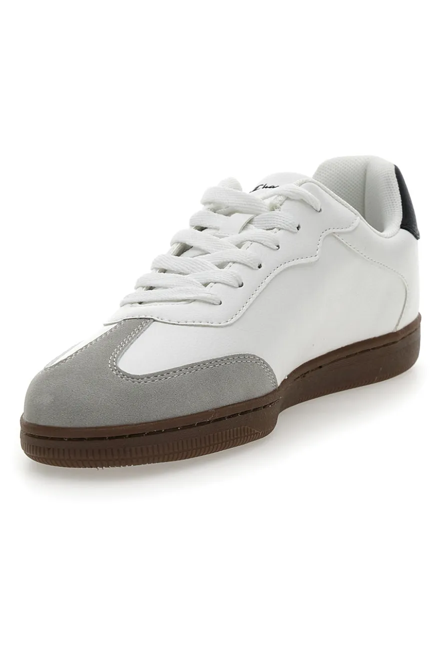 Sneakers Bianche Con Logo Laterale Champion Prestige Mix Material