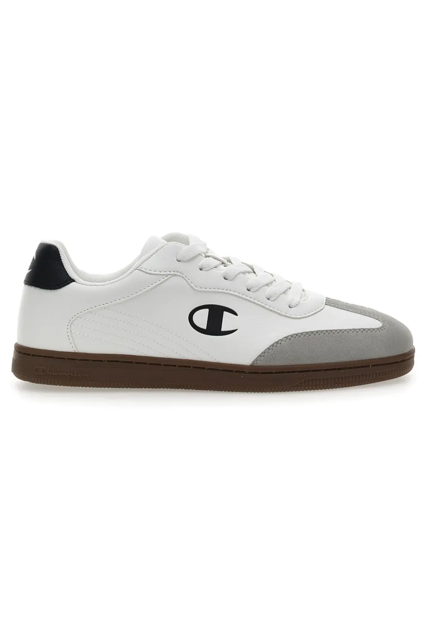 Sneakers Bianche Con Logo Laterale Champion Prestige Mix Material