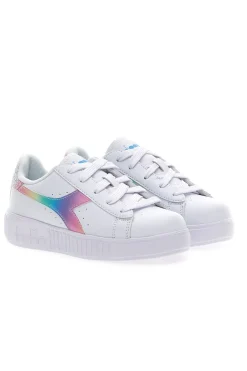 Sneakers Bianche con Logo Arcobaleno DIADORA GAME STEP BLOOM PS