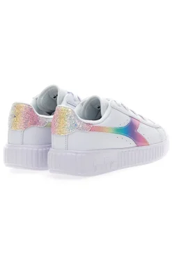 Sneakers Bianche con Logo Arcobaleno DIADORA GAME STEP BLOOM PS