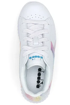 Sneakers Bianche con Logo Arcobaleno DIADORA GAME STEP BLOOM PS