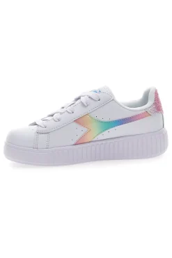 Sneakers Bianche con Logo Arcobaleno DIADORA GAME STEP BLOOM PS