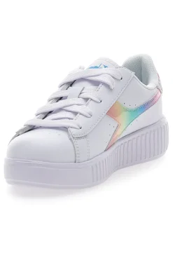 Sneakers Bianche con Logo Arcobaleno DIADORA GAME STEP BLOOM PS
