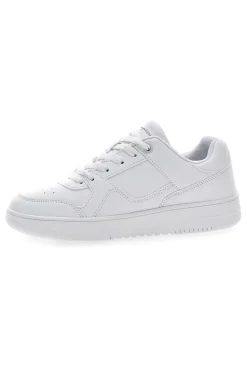 Sneakers Bianche con Logo Laterale Argento CHAMPION RD18 LOW G GS