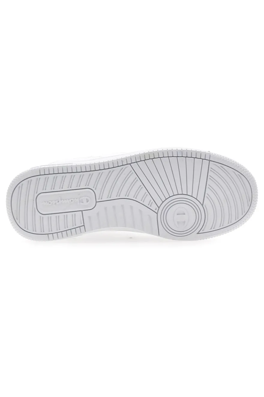 Sneakers Bianche con Logo Laterale Argento CHAMPION RD18 LOW G GS