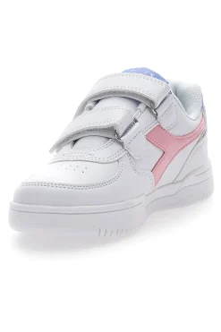 Sneakers Bianche con Logo Rosa Diadora Raptor Low Ps