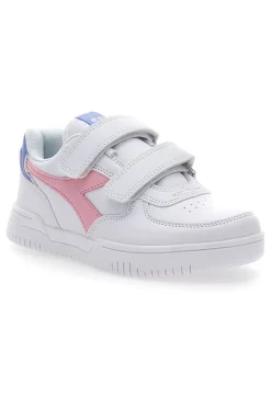 Sneakers Bianche con Logo Rosa Diadora Raptor Low Ps