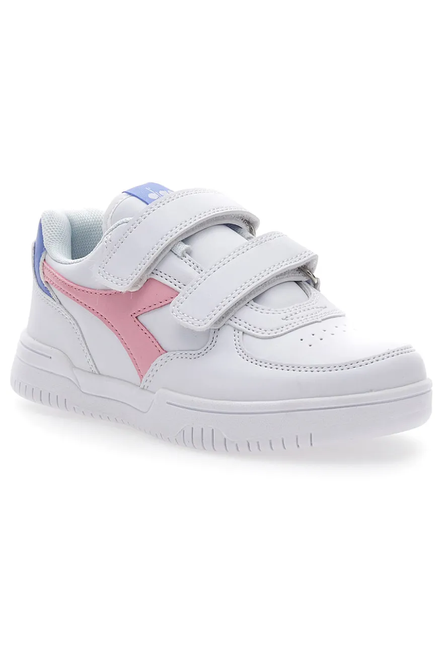 Sneakers Bianche con Logo Rosa Diadora Raptor Low Ps