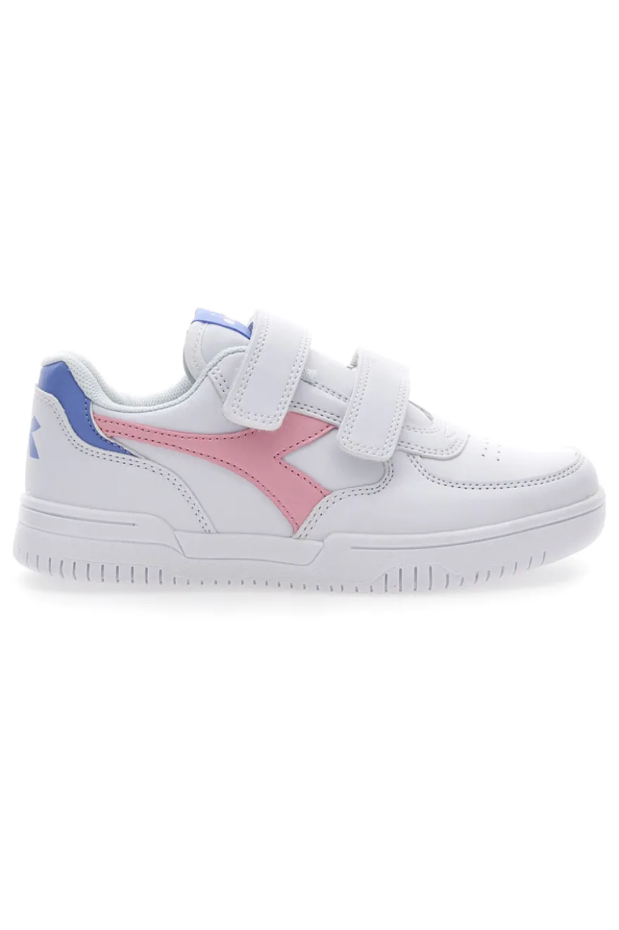 Sneakers Bianche con Logo Rosa Diadora Raptor Low Ps