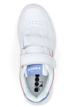 Sneakers Bianche con Logo Rosa Diadora Raptor Low Ps