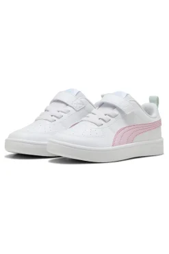 Sneakers Bianche con Logo Laterale Rosa e Velcro Puma RICKIE AC+PS