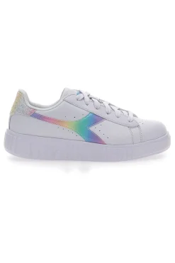 Sneakers Bianche con Logo Arcobaleno Diadora game Step Bloom
