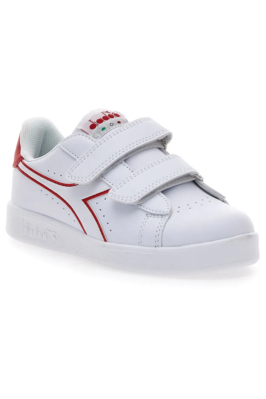 Sneakers bianche con logo rosso e velcro DIADORA GAME PS