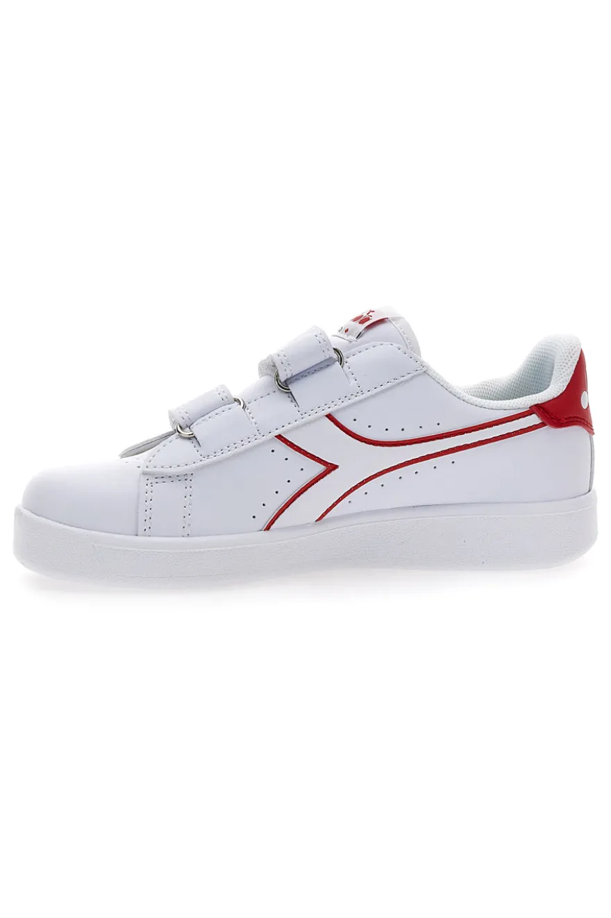 Sneakers bianche con logo rosso e velcro DIADORA GAME PS