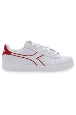 Sneakers bianche con logo rosso e velcro DIADORA GAME P GS
