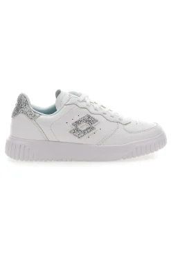 Sneakers Bianche con Logo Glitter Lotto Venus 1 AMF III GLI