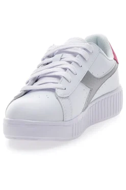 Sneakers Bianche con Logo Argento DIADORA GAME STEP METAL GS