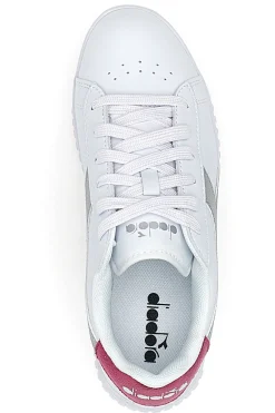 Sneakers Bianche con Logo Argento DIADORA GAME STEP METAL GS