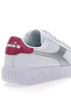 Sneakers Bianche con Logo Argento DIADORA GAME STEP METAL GS