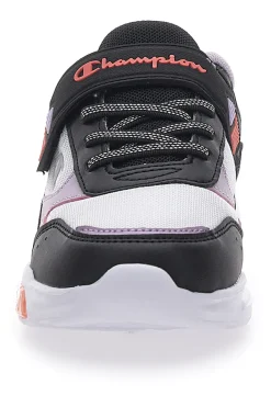 Sneakers Bianche Con Luci e Dettagli Neri e Lilla CHAMPION WAVE B PS