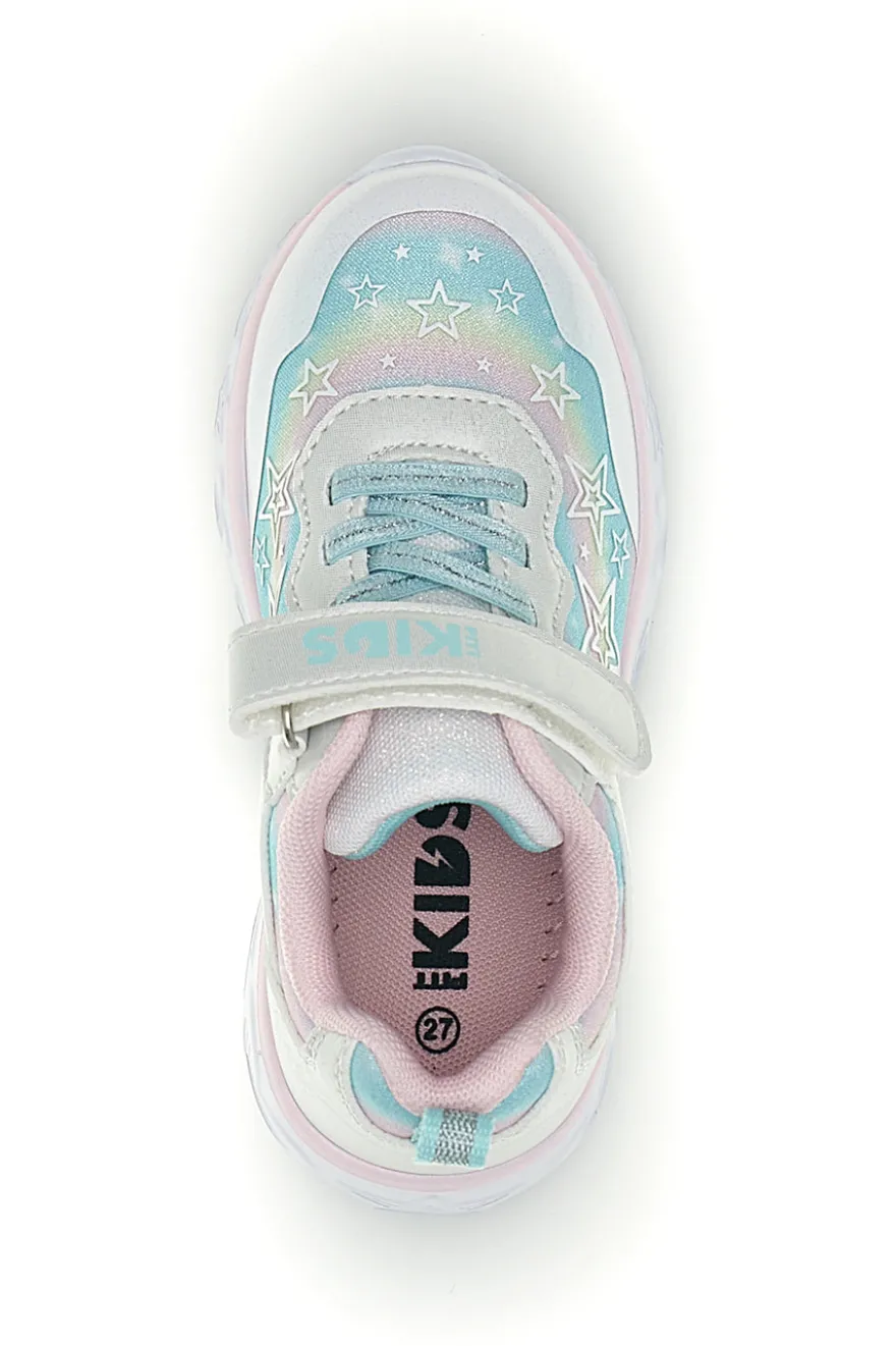 Sneakers Bianche con luci Pitt kids 11325