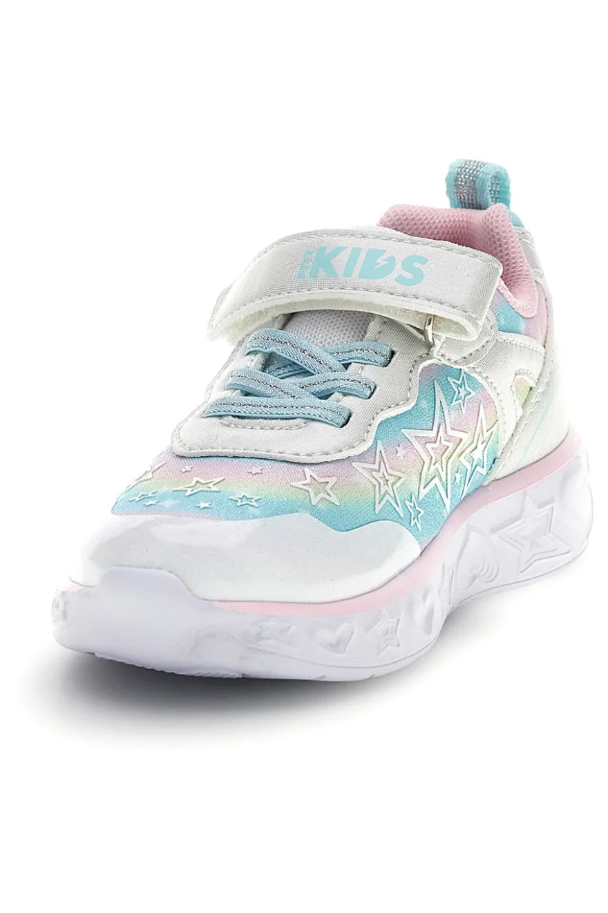 Sneakers Bianche con luci Pitt kids 11325