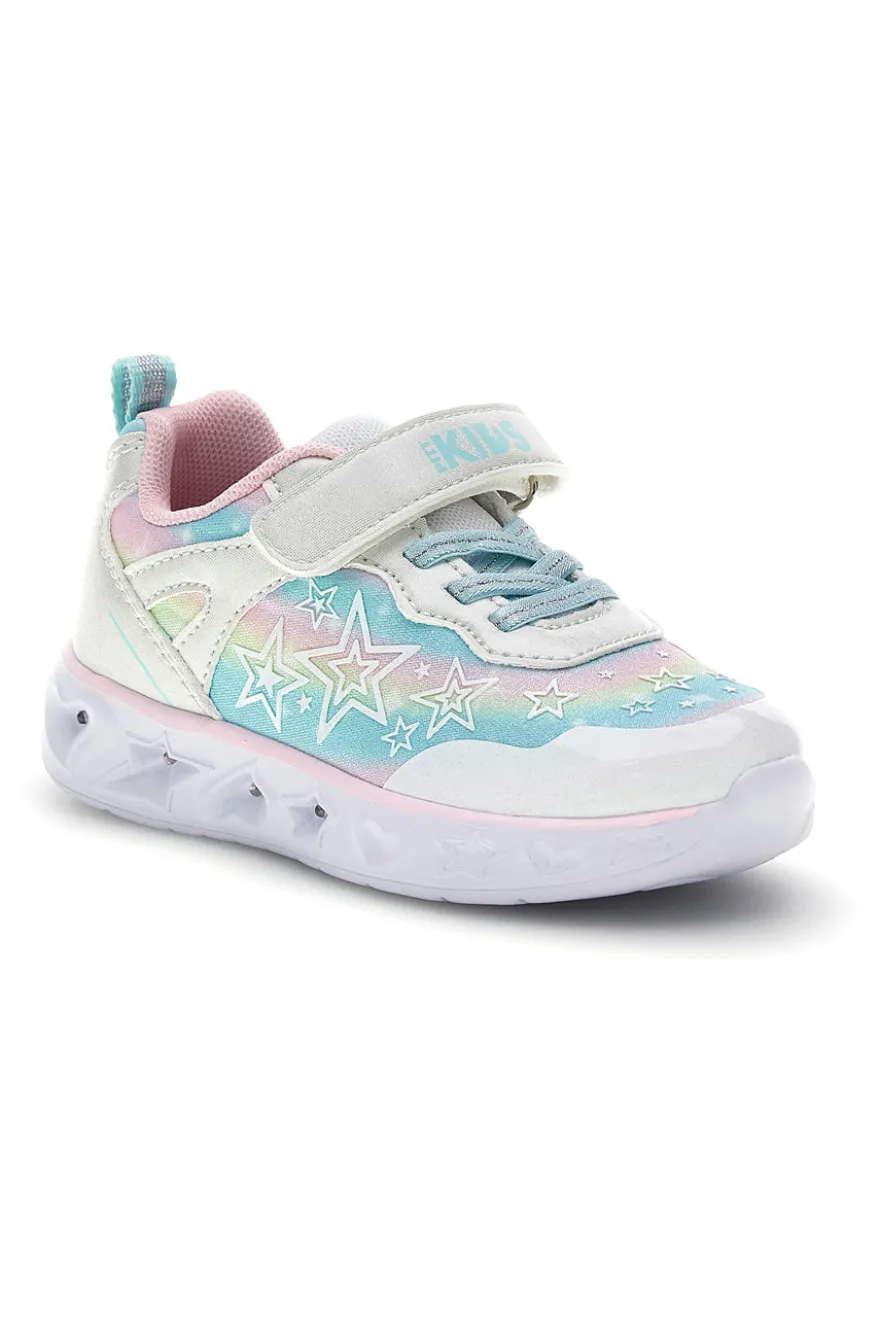 Sneakers Bianche con luci Pitt kids 11325