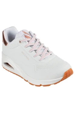 Sneakers Bianche Con Pianta Larga Skechers Street Uno Shimmer Away