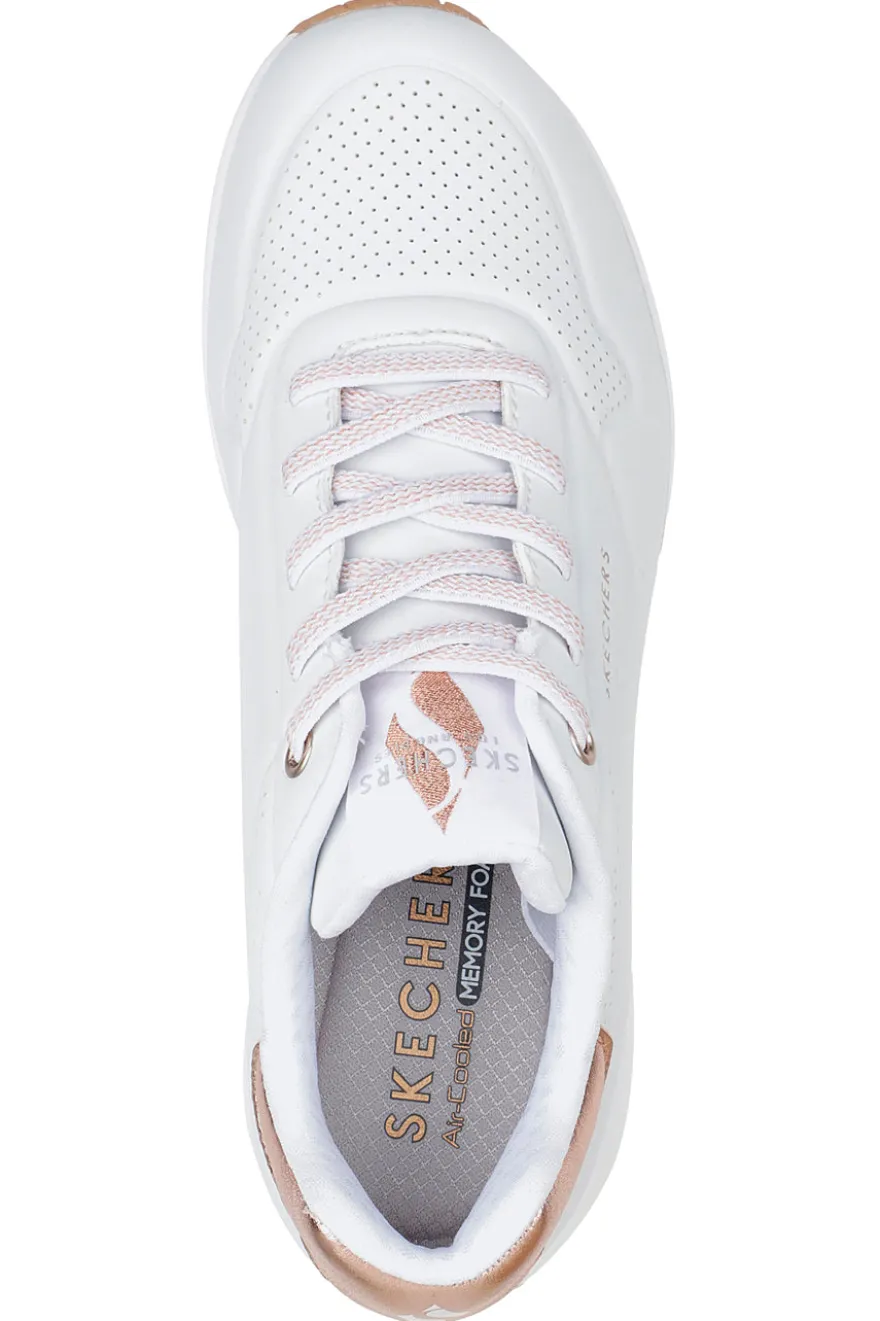 Sneakers Bianche Con Pianta Larga Skechers Street Uno Shimmer Away