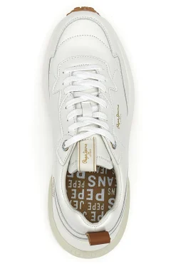Sneakers Bianche con Platform e Tomaia in Pelle PEPE JEANS WINSLOW ACTION M