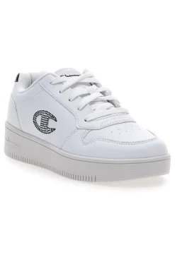 Sneakers bianche con platform e logo glitter Champion Rd18 Platform Glitter G Gs
