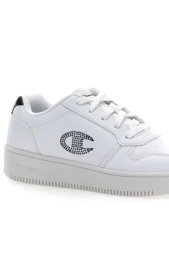 Sneakers bianche con platform e logo glitter Champion Rd18 Platform Glitter G Gs